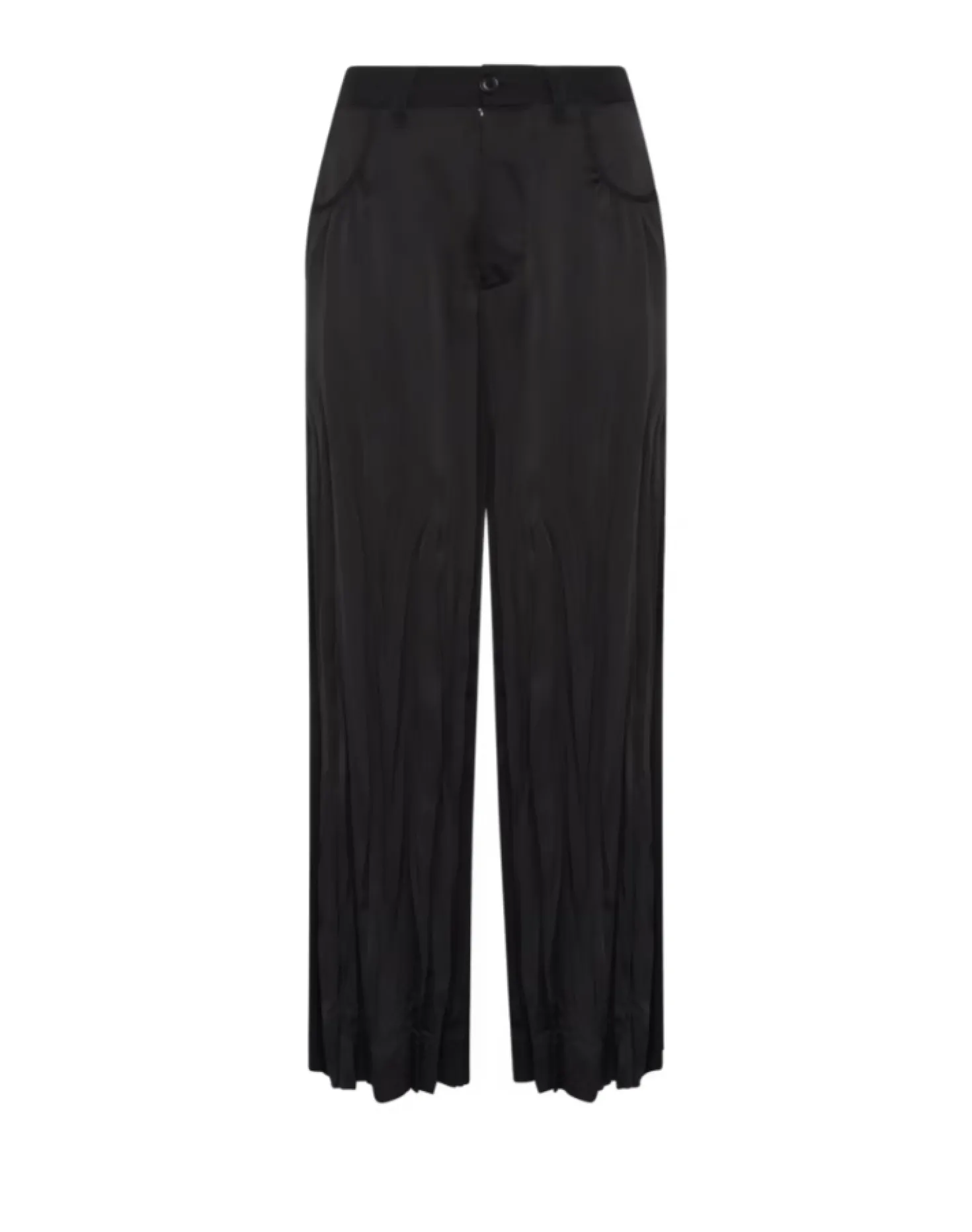 Acceptance Wide Leg Pleated Trousers Black