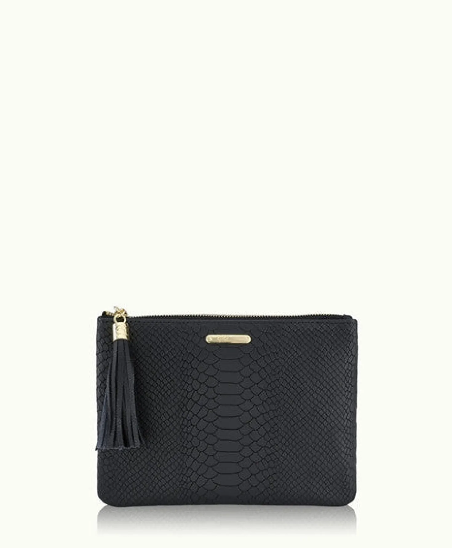 All In One Black Python Clutch