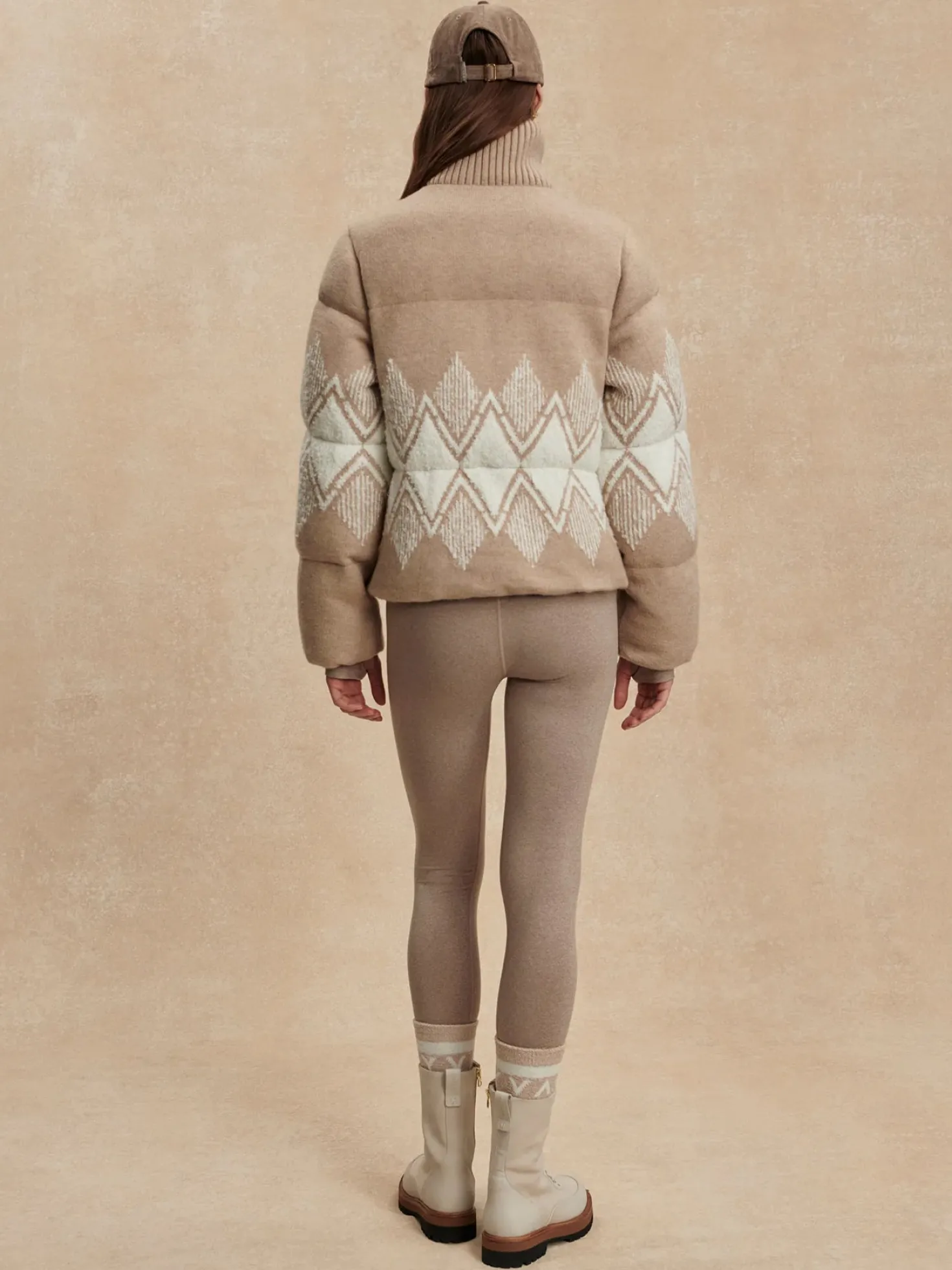 Belinda Knit Light Taupe Puffer