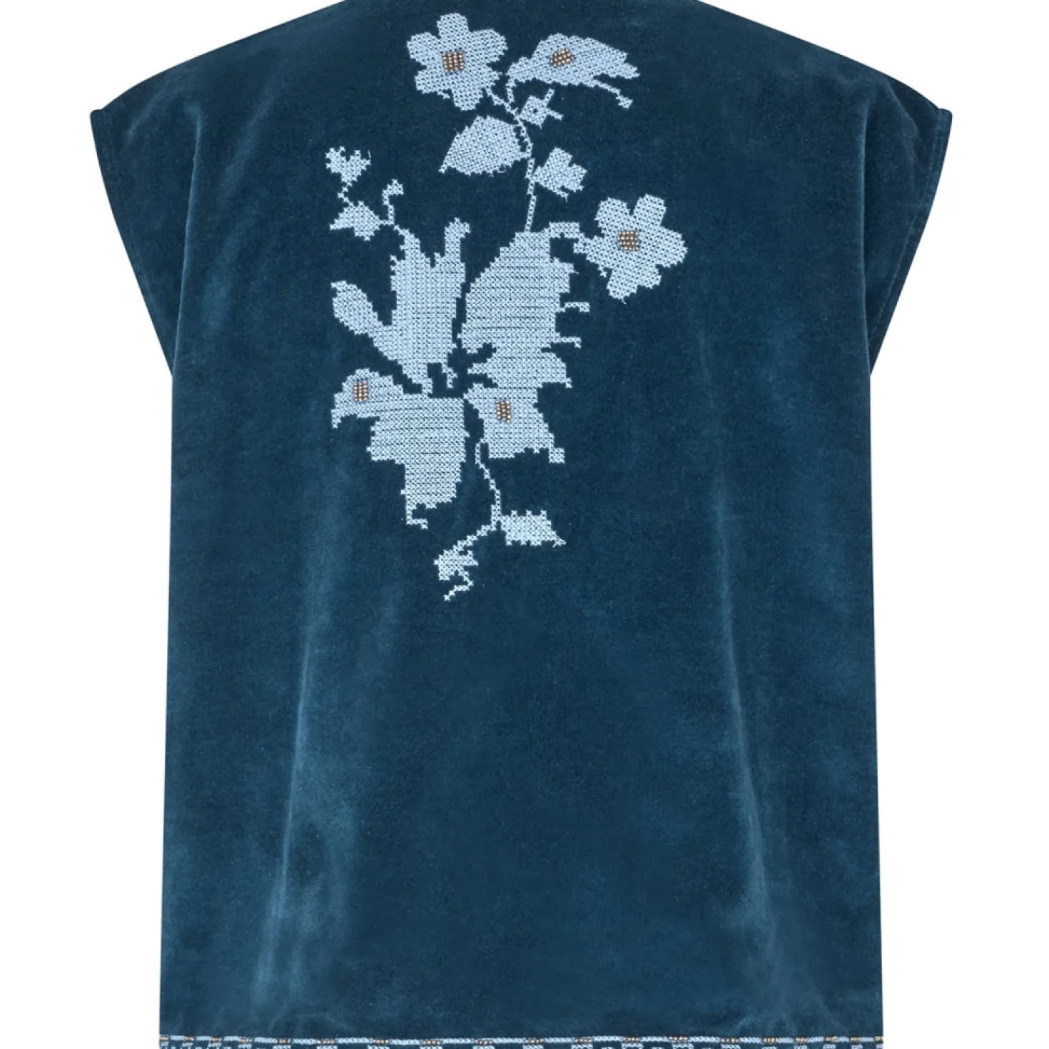 Bin Blue Velvet Vest