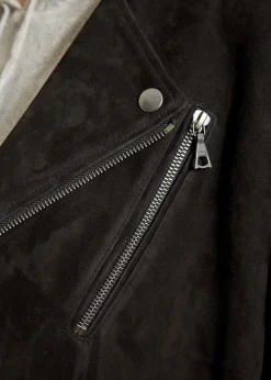 Black Biker Suede Jacket