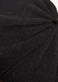 Black Lizzy Beret Cashmere Hat