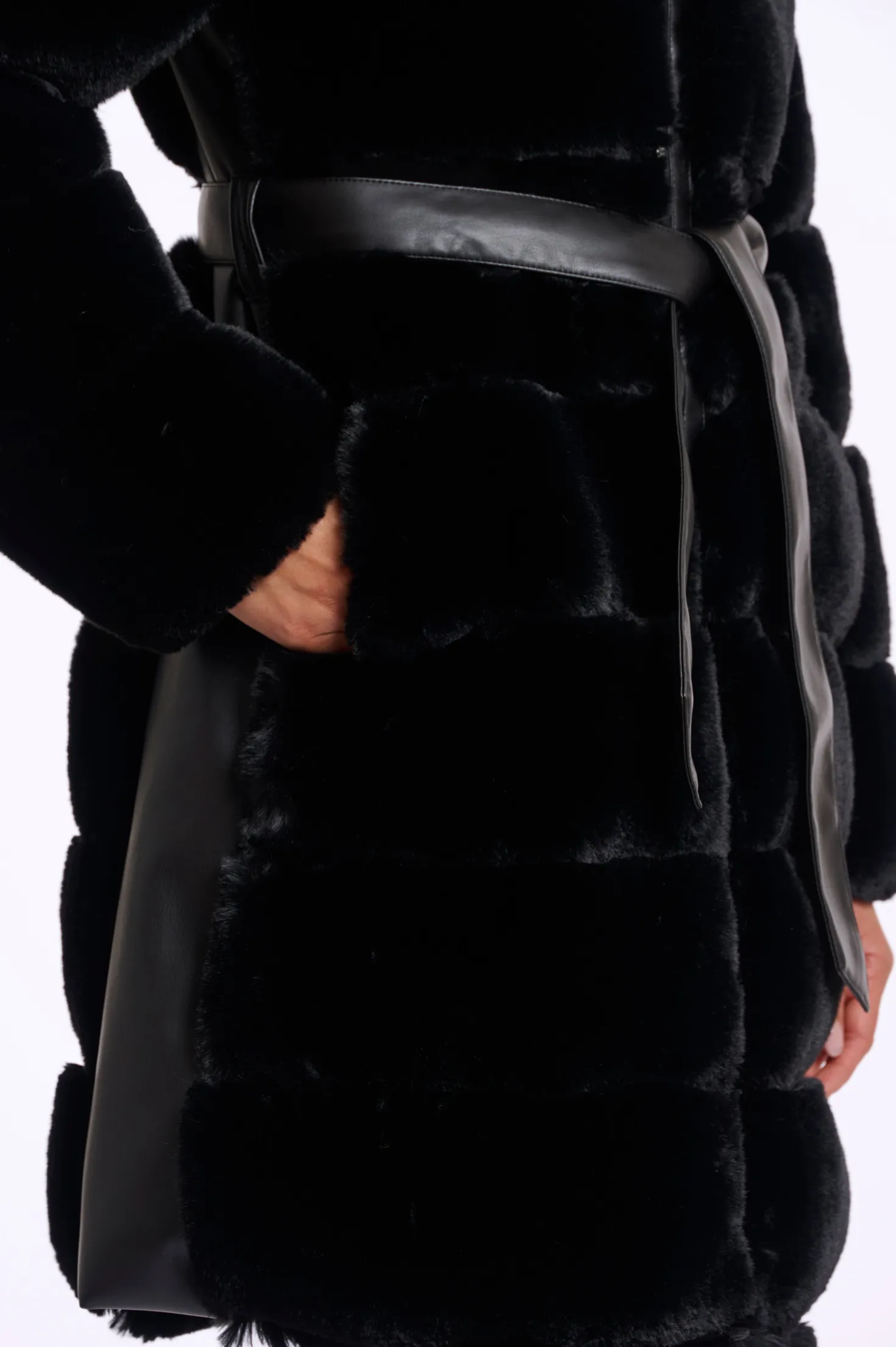 Bridget Black Faux Fur Coat