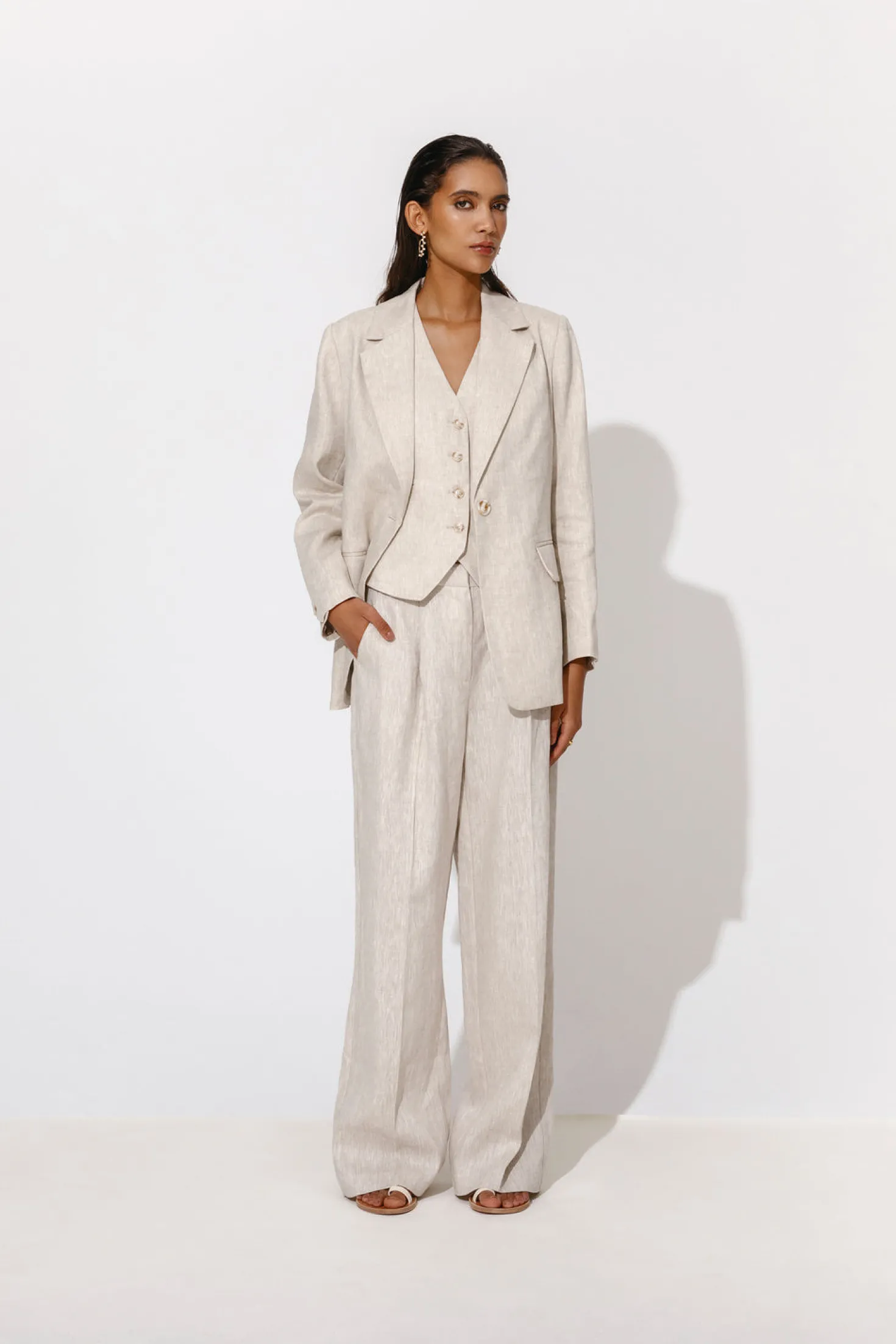 Carlotta Vanilla Linen Pants