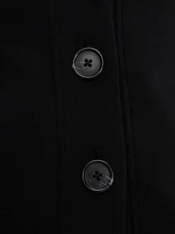 Celeste Black Button Through Sweatshirt