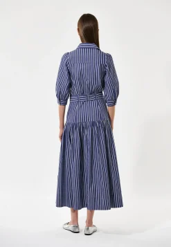 Chambray Blue Palma Dress with Collar