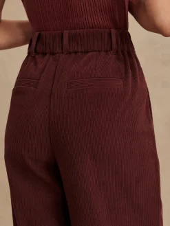 Floris Decadent Chocolate Wide Leg Cord Pant 29.5