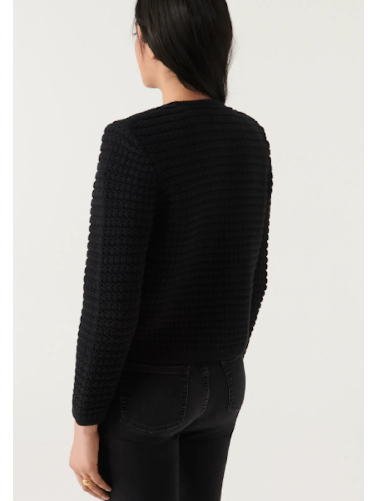 Gaspard Black Knit Cardigan