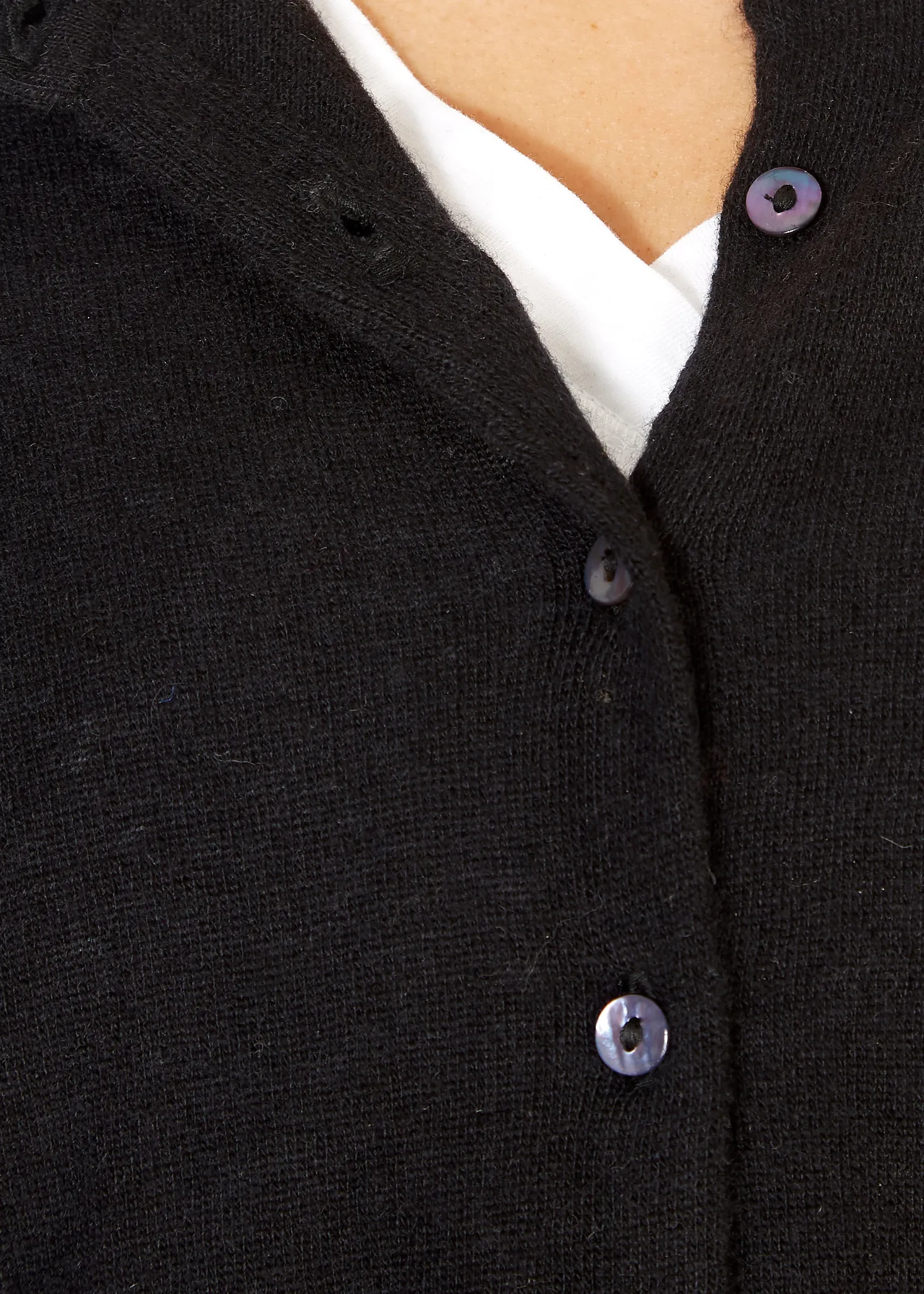 'Gillingham' Black Cashmere Cardigan