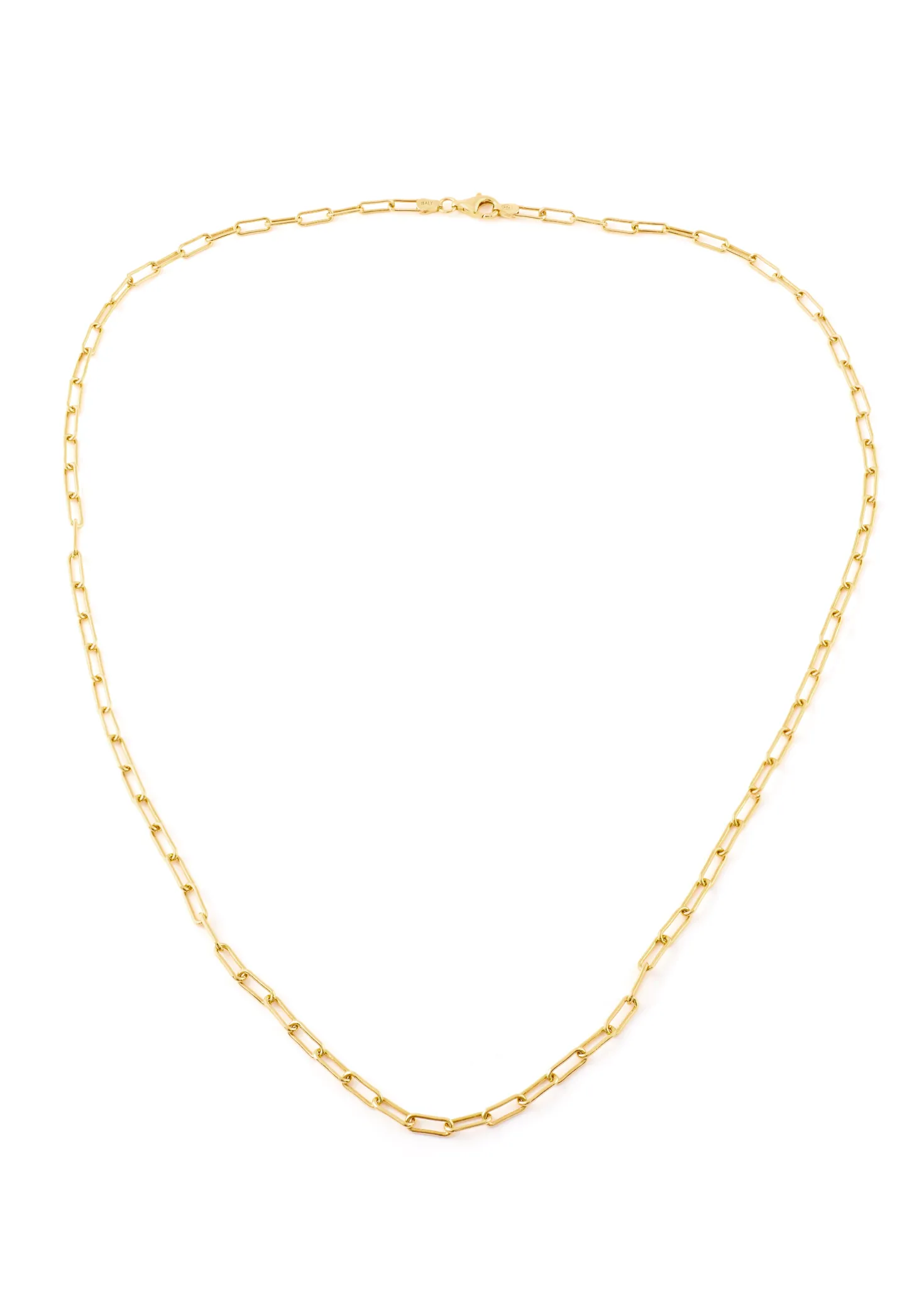 Gold Thick Rectangular Chain Necklace