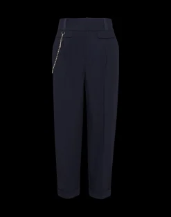 High Understated Navy Hip Chain Trouser