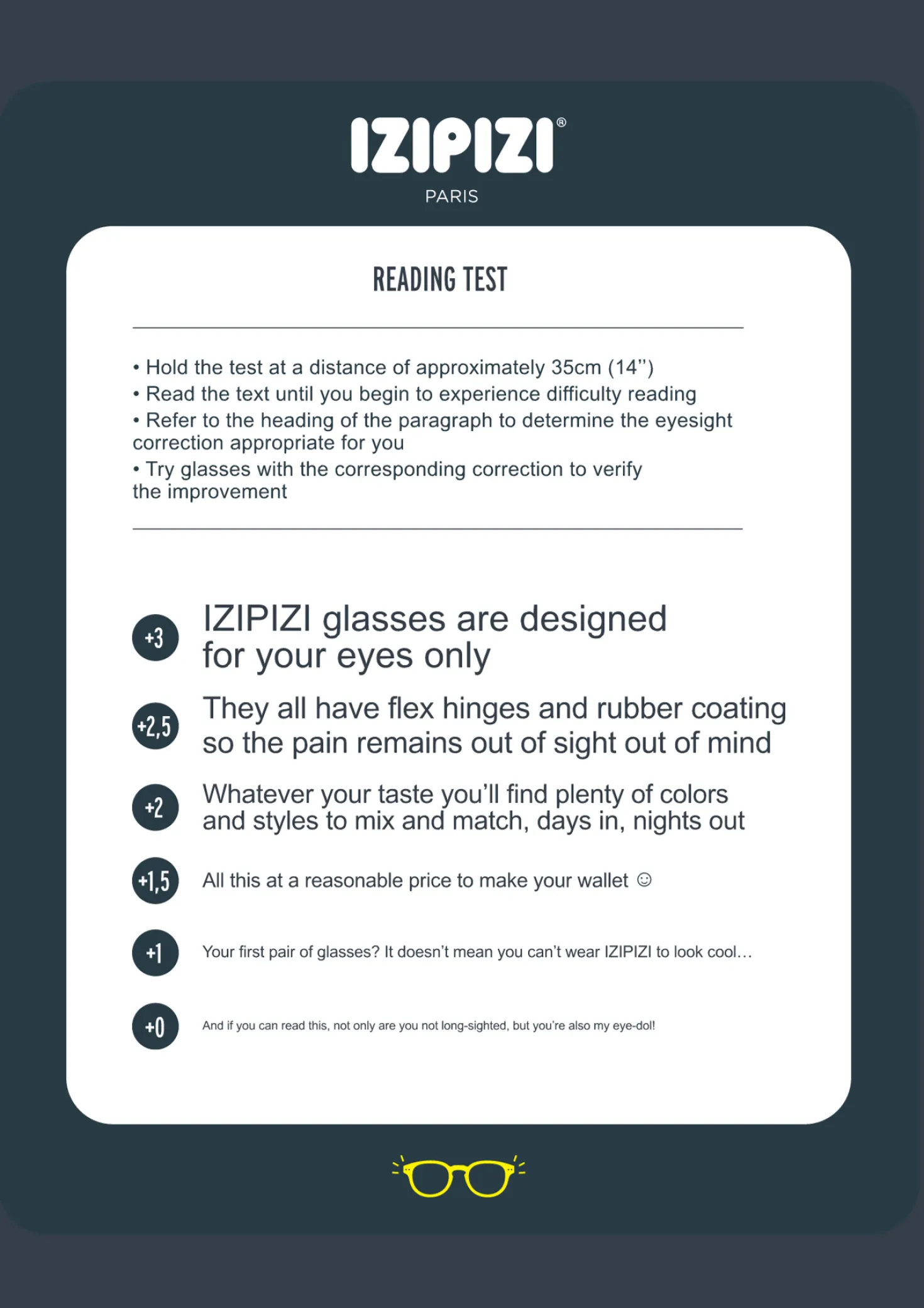 Izipizi 'Taylor Green' #E Reading Magnifying Glasses.
