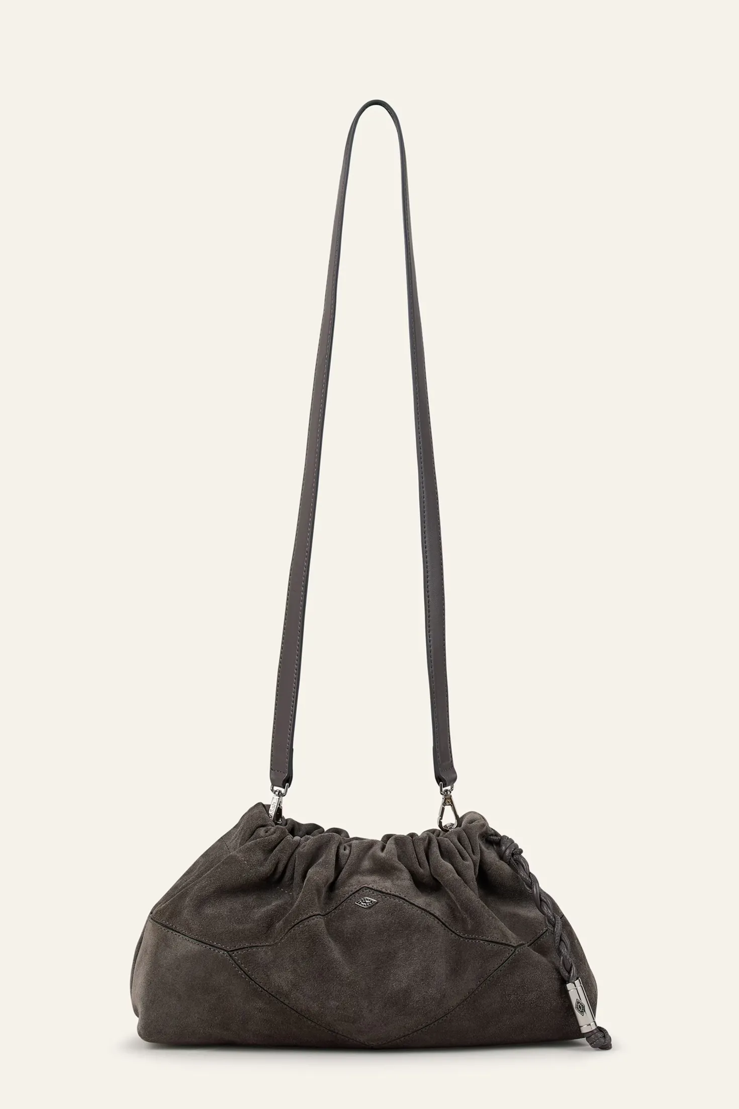 June Grey Suede Bag