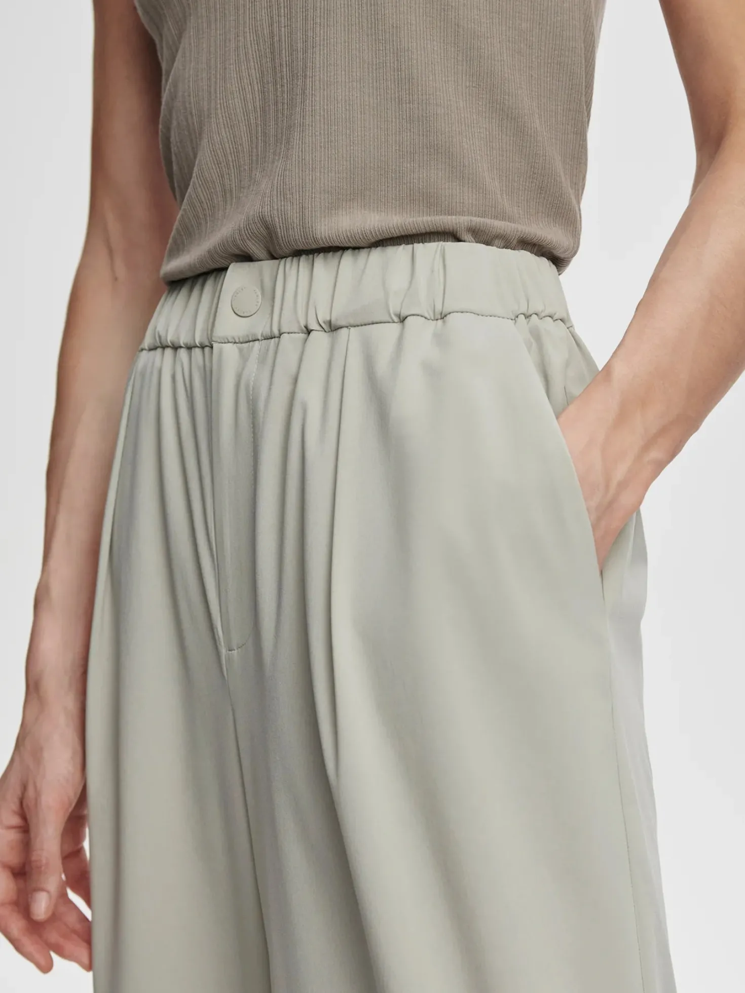 Kayson Sage Grey Wide Leg Pant 29.5"