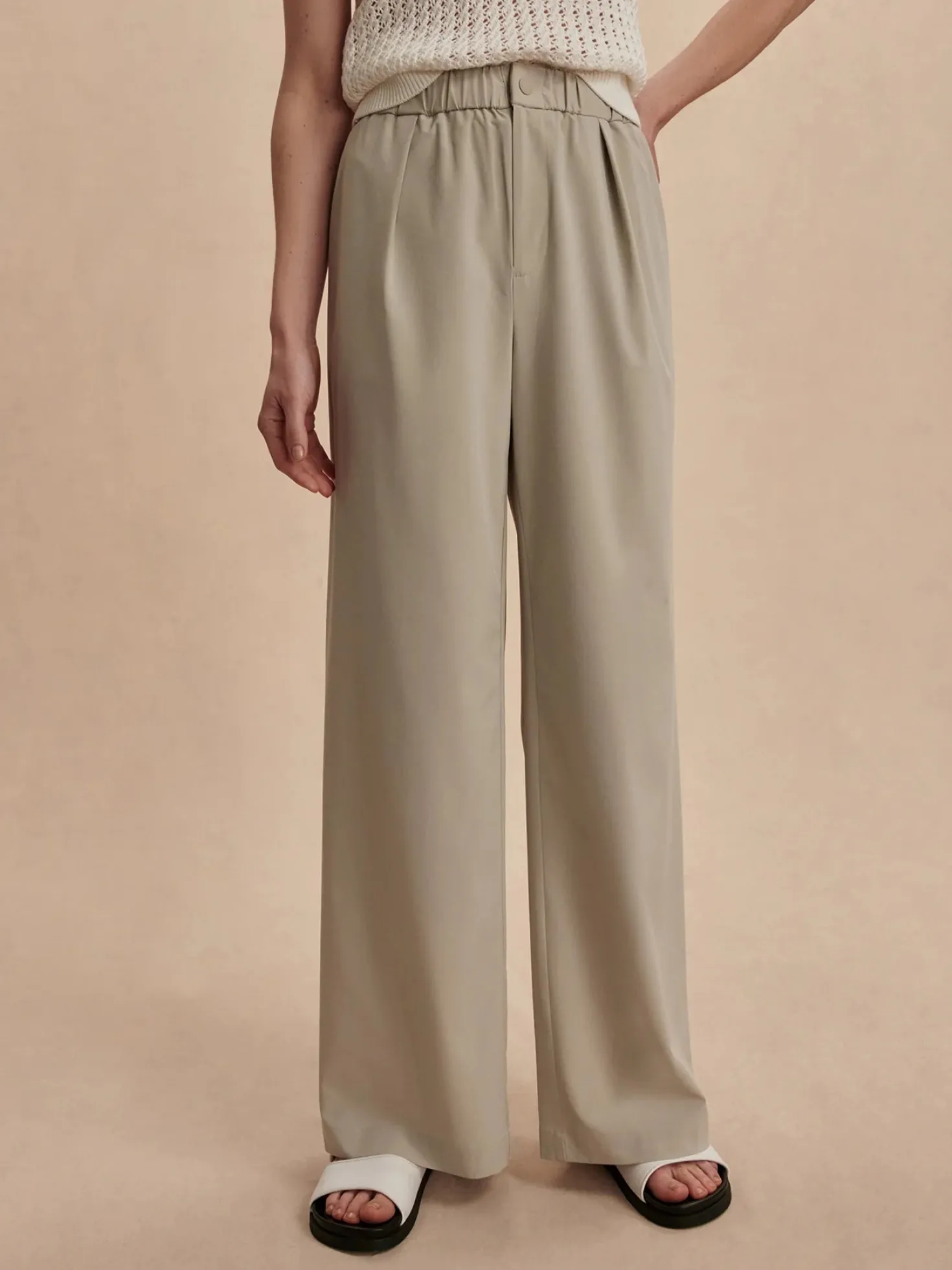 Kayson Sage Grey Wide Leg Pant 29.5"
