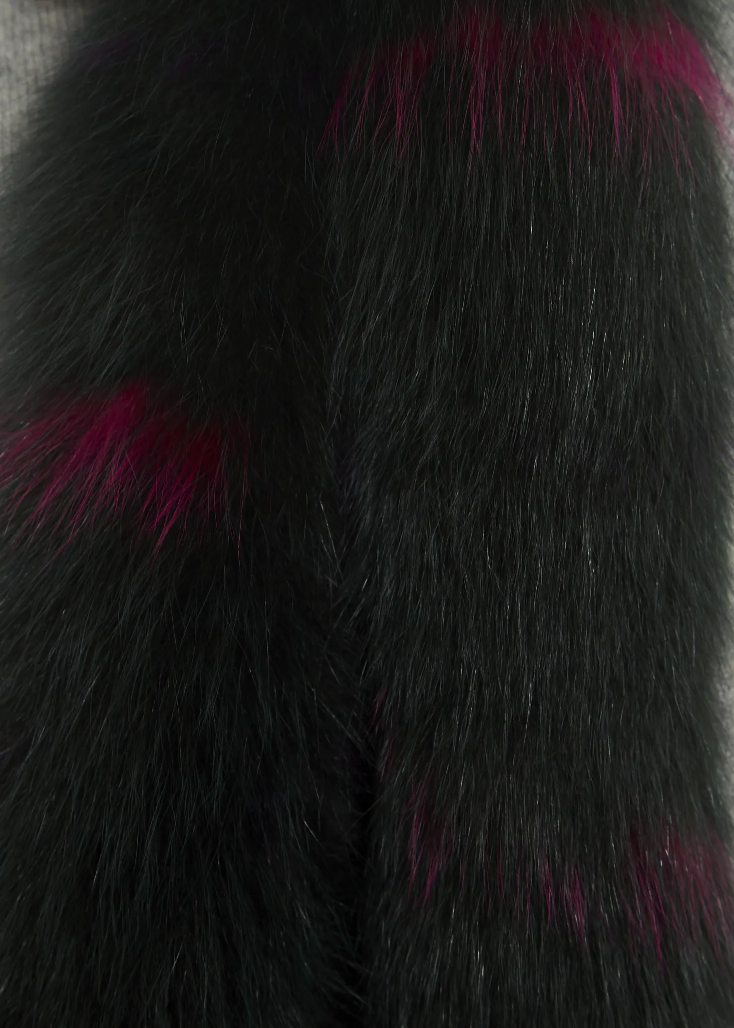 Khaki Open Fox Tube Scarf With Pink Detailing