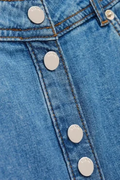 Laddies Long Flared Denim Skirt