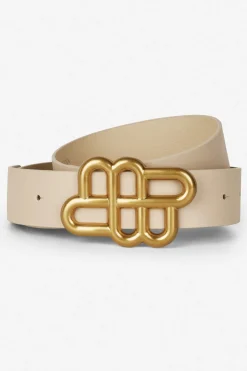 Latter Beige Leather Belt
