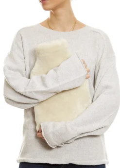 Luxury Cream Best Sheepskin Hot Water bottle