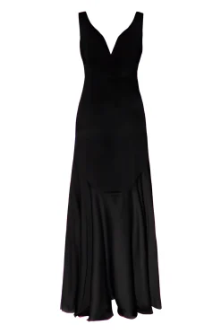 Mar-a-lago Navy Silk Evening Dress