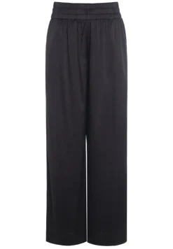 Margo Black Silk Wide Leg Pants