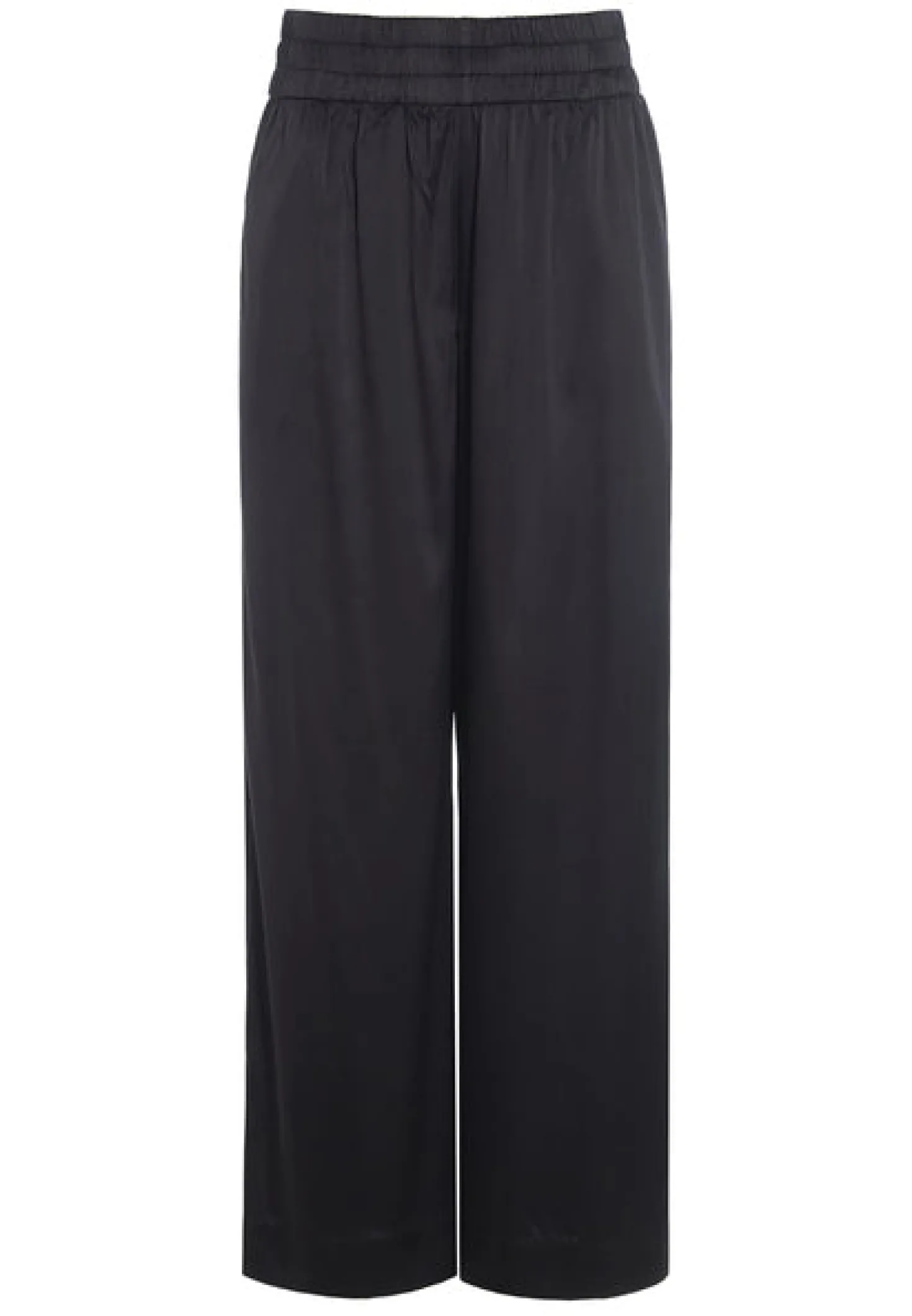 Margo Black Silk Wide Leg Pants