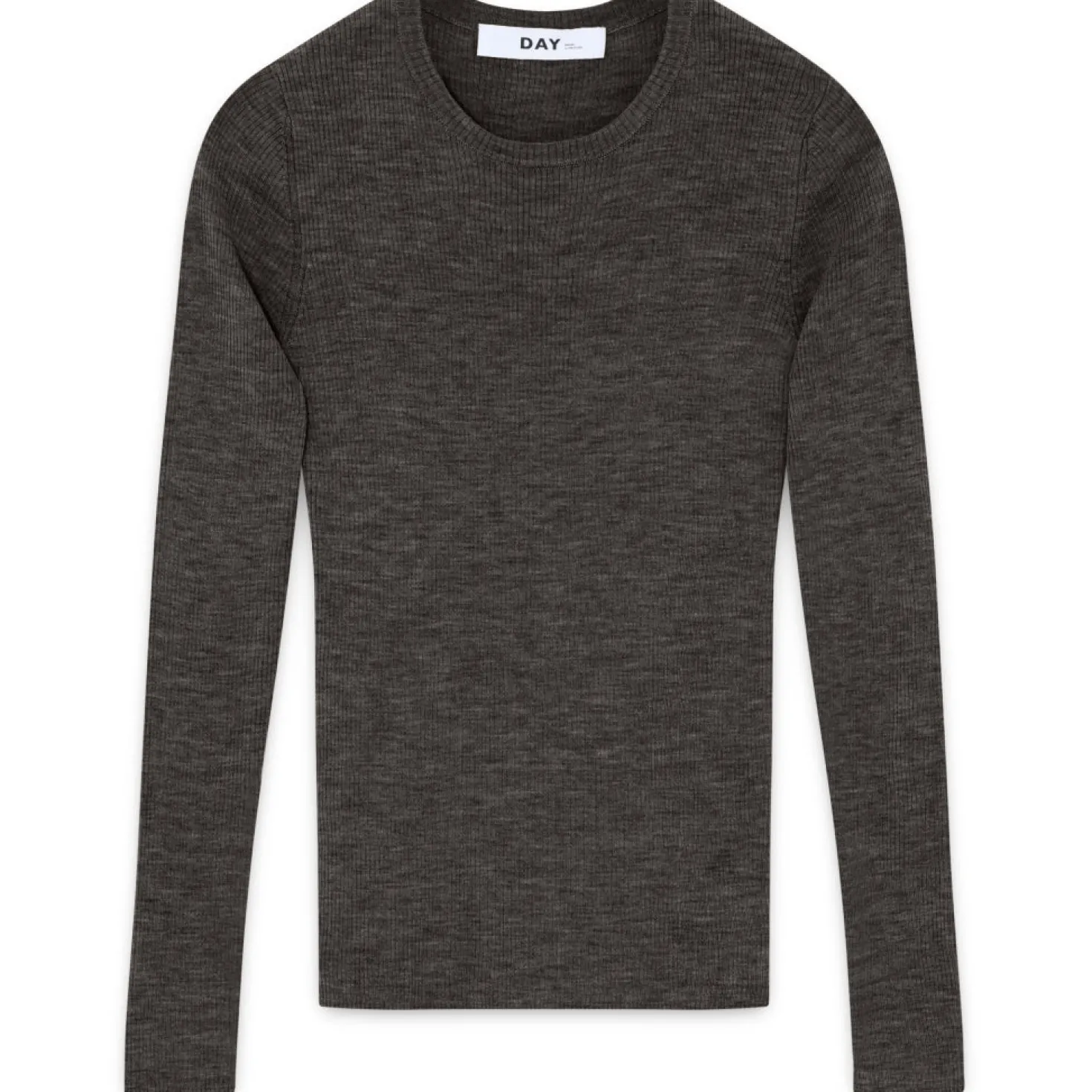 Mariana Expresso Melange Daily Elements Ribbed Sweater