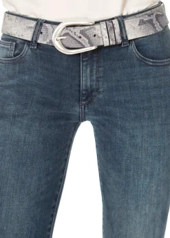 'Marie' Grey Python Belt