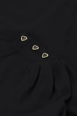 Molly Black Scrunch Pullover