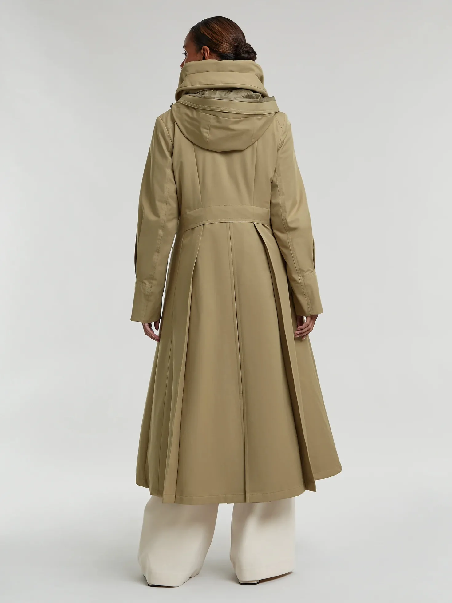 Molly Waterproof Pleated Clay Raincoat