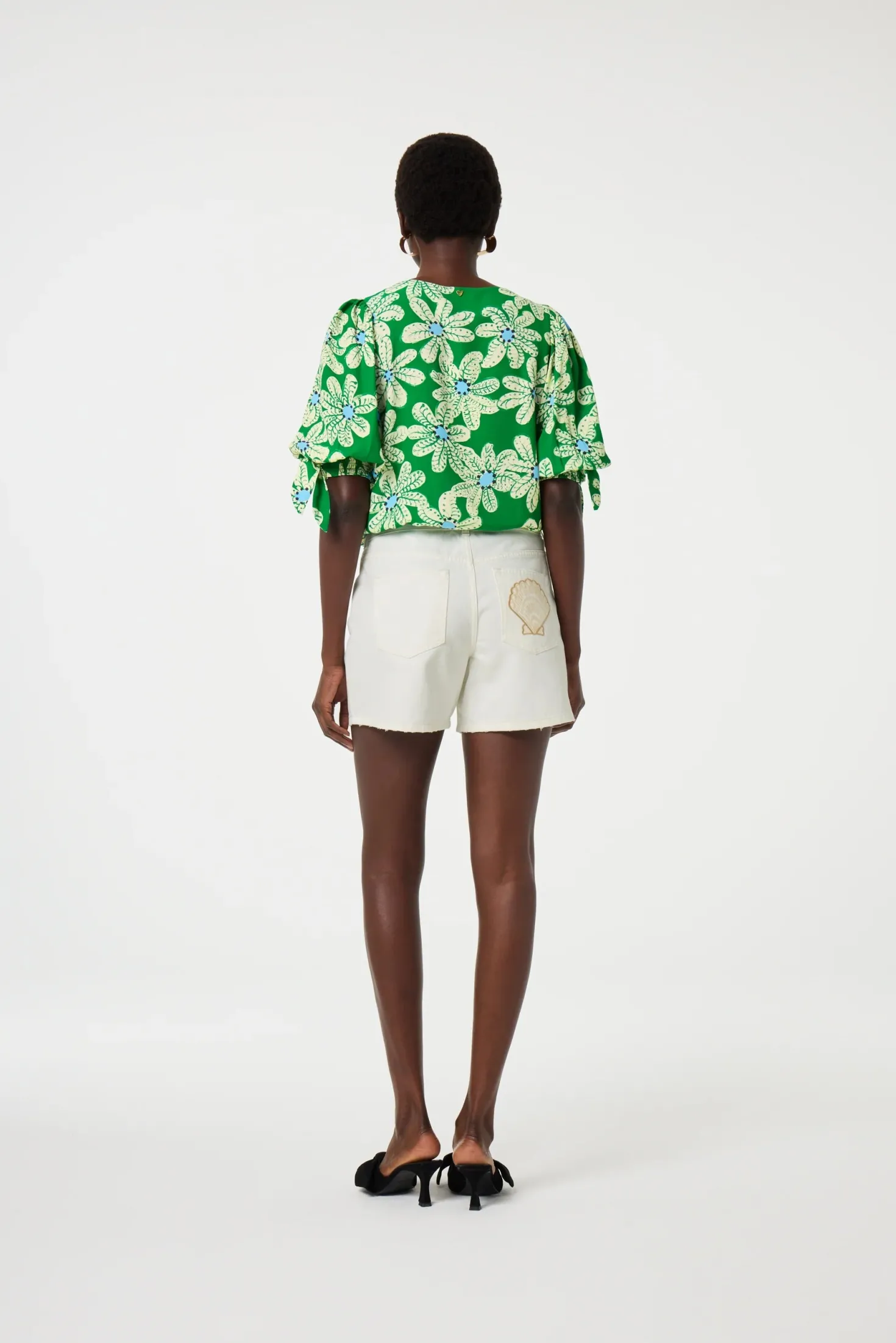 Nacha Green Glow Bali Palms Top