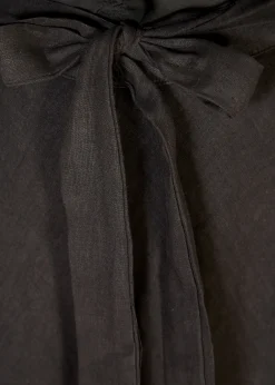 'Raleigh' Black Wrap Midi Skirt