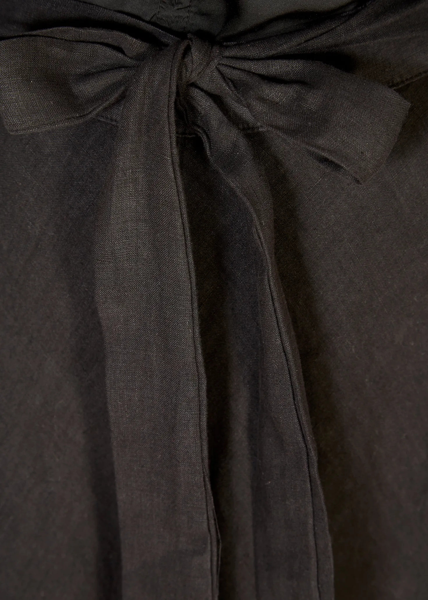 'Raleigh' Black Wrap Midi Skirt