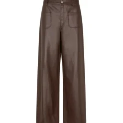 Ringo Brown Faux Leather Pants