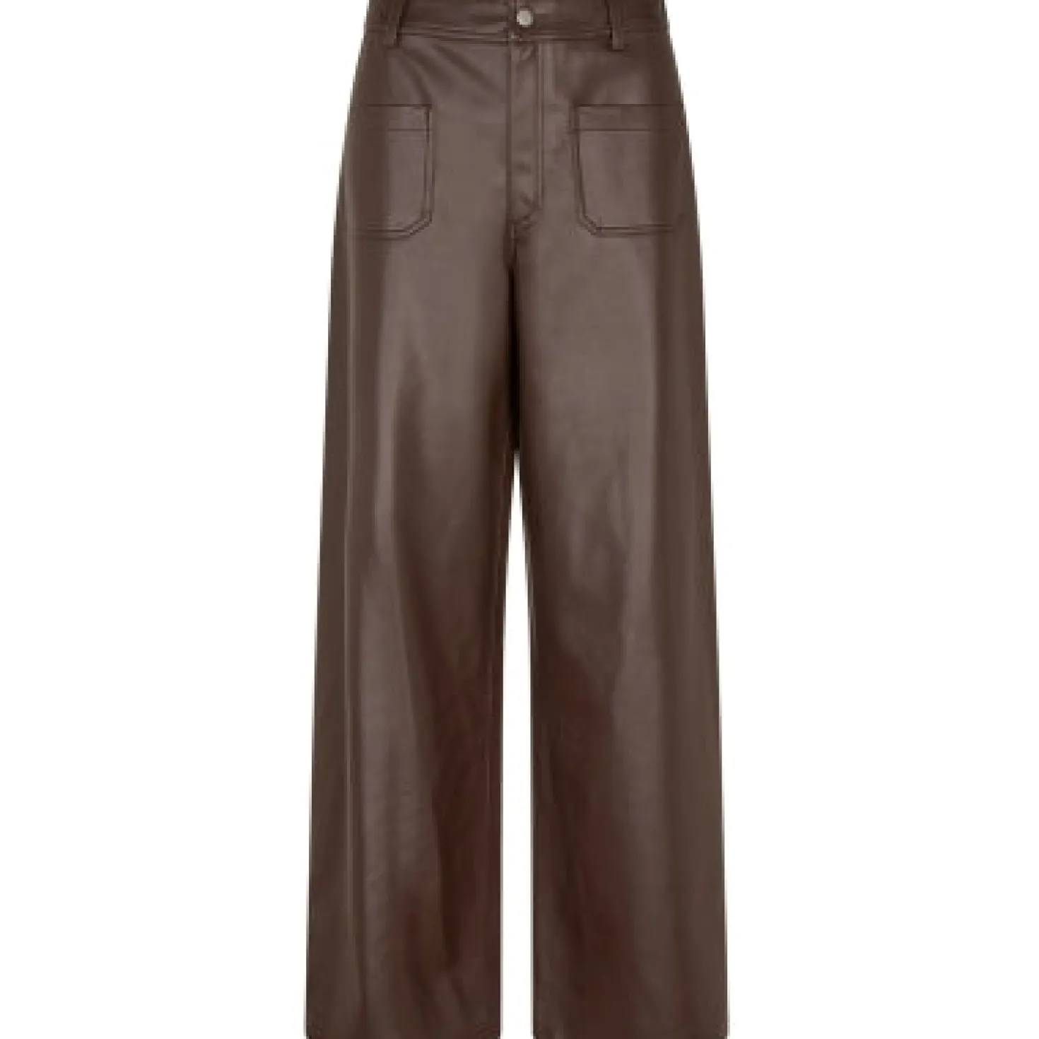 Ringo Brown Faux Leather Pants