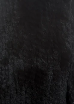 Short 'Black' Knitted Rex Rabbit Genuine Fur Jacket