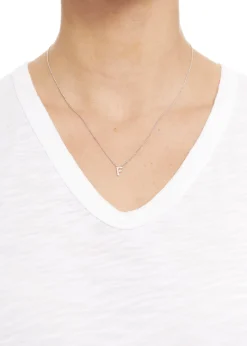 Sterling Silver Letter 'F' Necklace