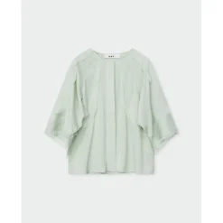 Zelie Green Lily Fringe Crepe Shirt